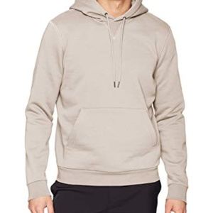 Theory Men's Essential Tan/Gray Hoodie Sweatshirt